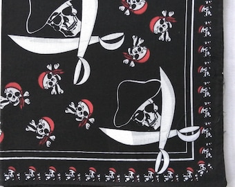 1980s USA Made Skull Vietnam Special Forces Vintage Scarf