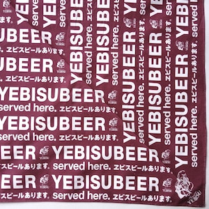 Yebisu Beer Scout Scarf, 48&quot; x 23.5&quot; inches, Cotton, Holiday Gifts