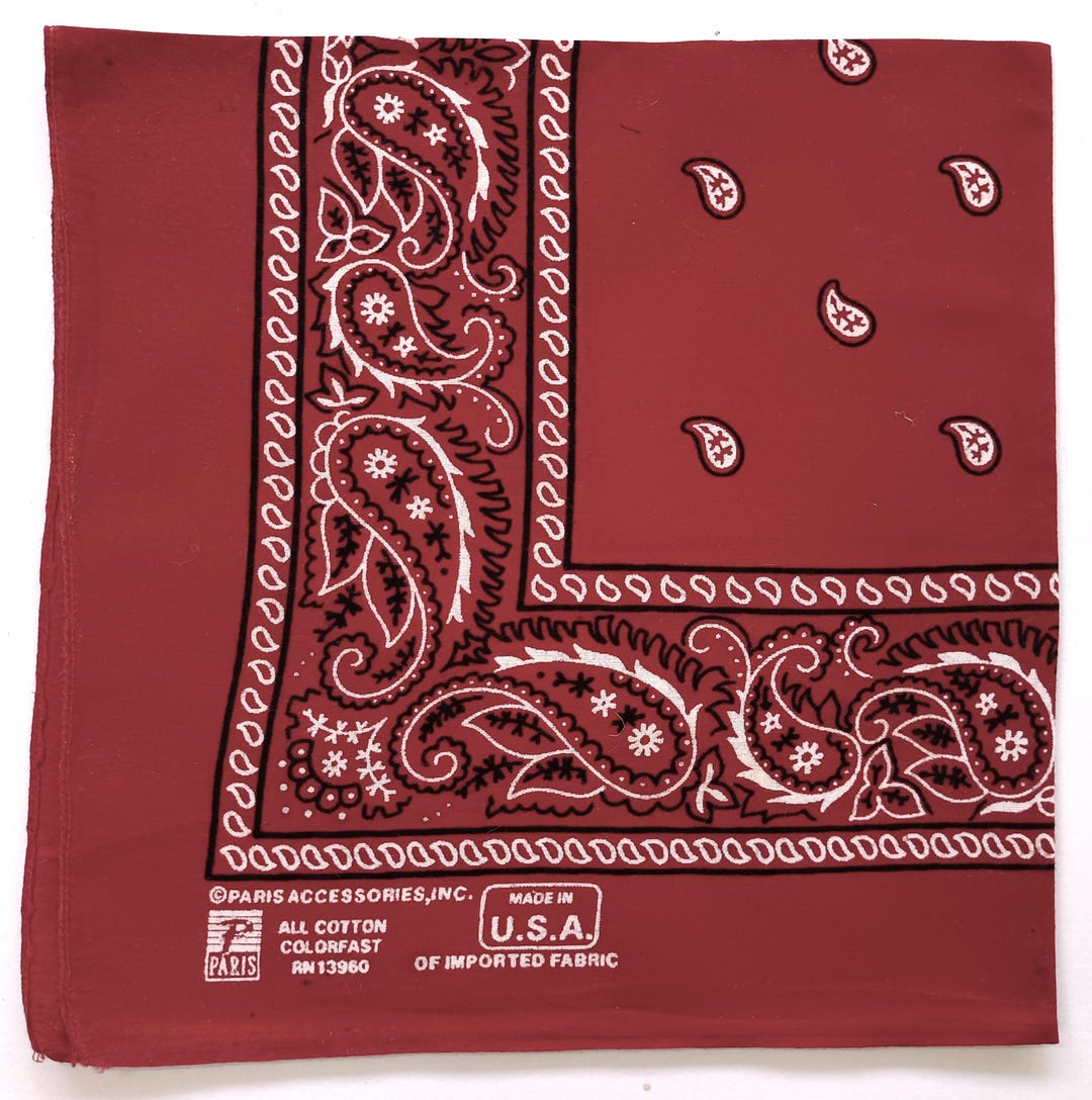 Red Paisley Bandana, 21
