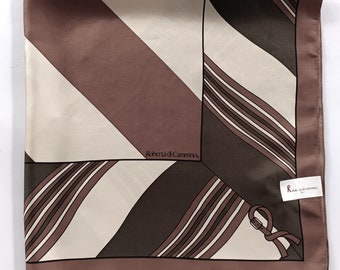 Vintage Roberta Di Camerino Silky Scarf, 35" x 35" inches, Silk with Brand Label