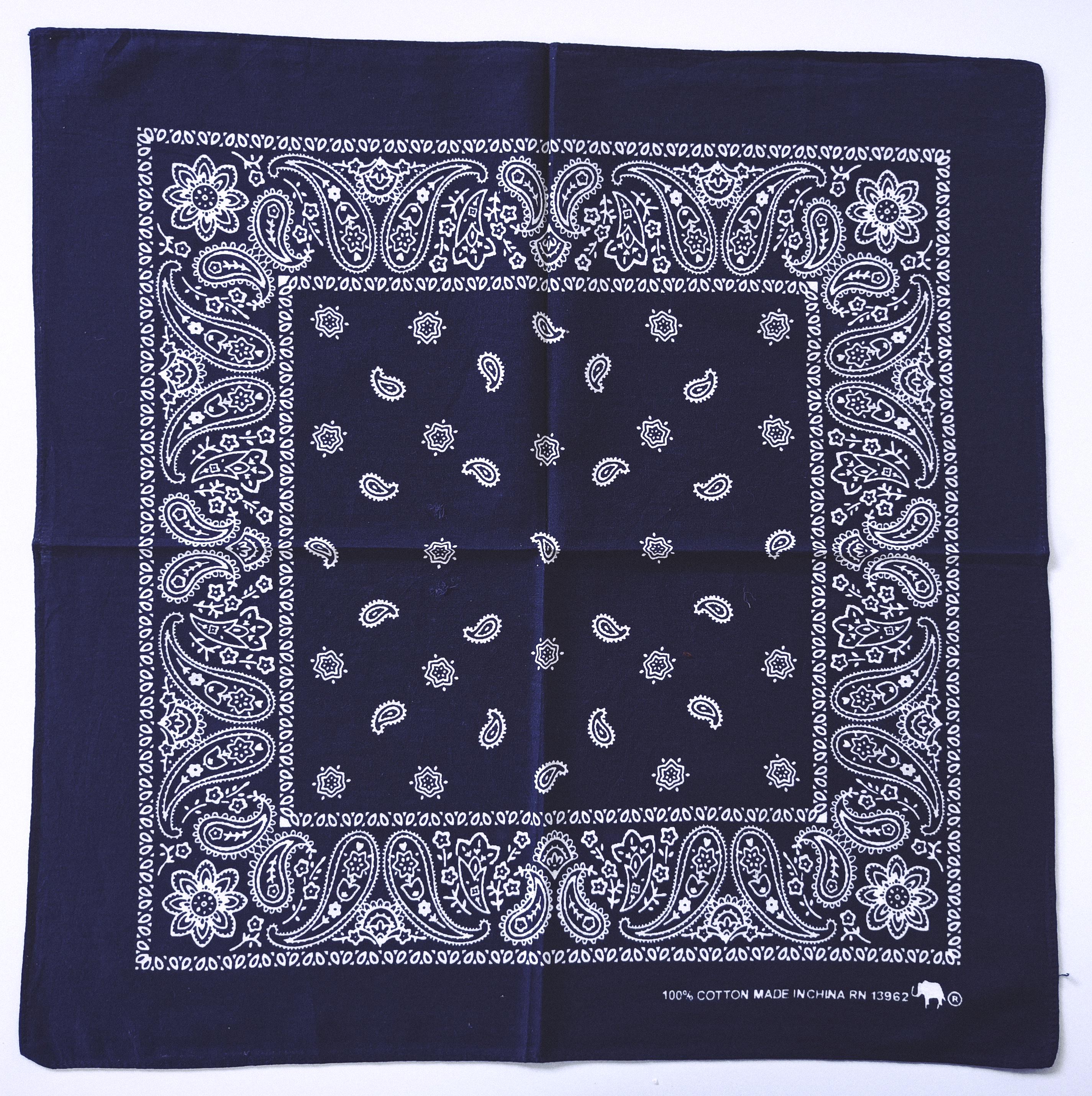 TAKAHIROMIYASHITA コットンバンダナ ネイビー/レッド HAV-A-HANK】22inch BANDANA - NAVY バンダナ MADE IN USA