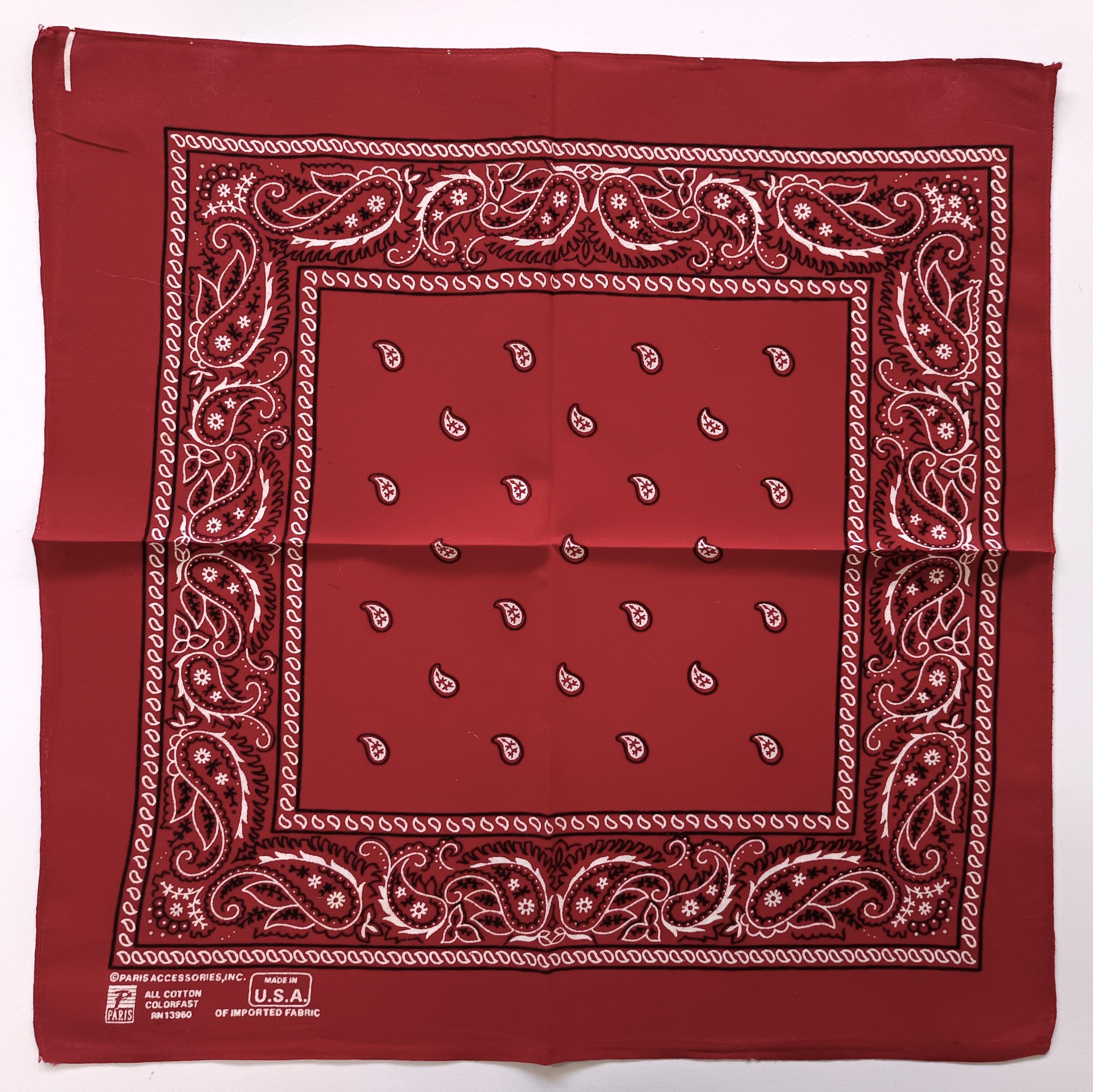 Red Paisley Bandana, 21