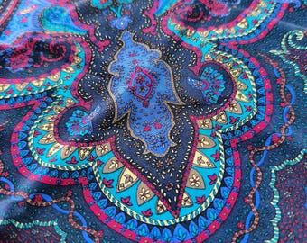 Authentic Yves Saint Laurent Paisley Silk Scarf - Paisley Teardrop