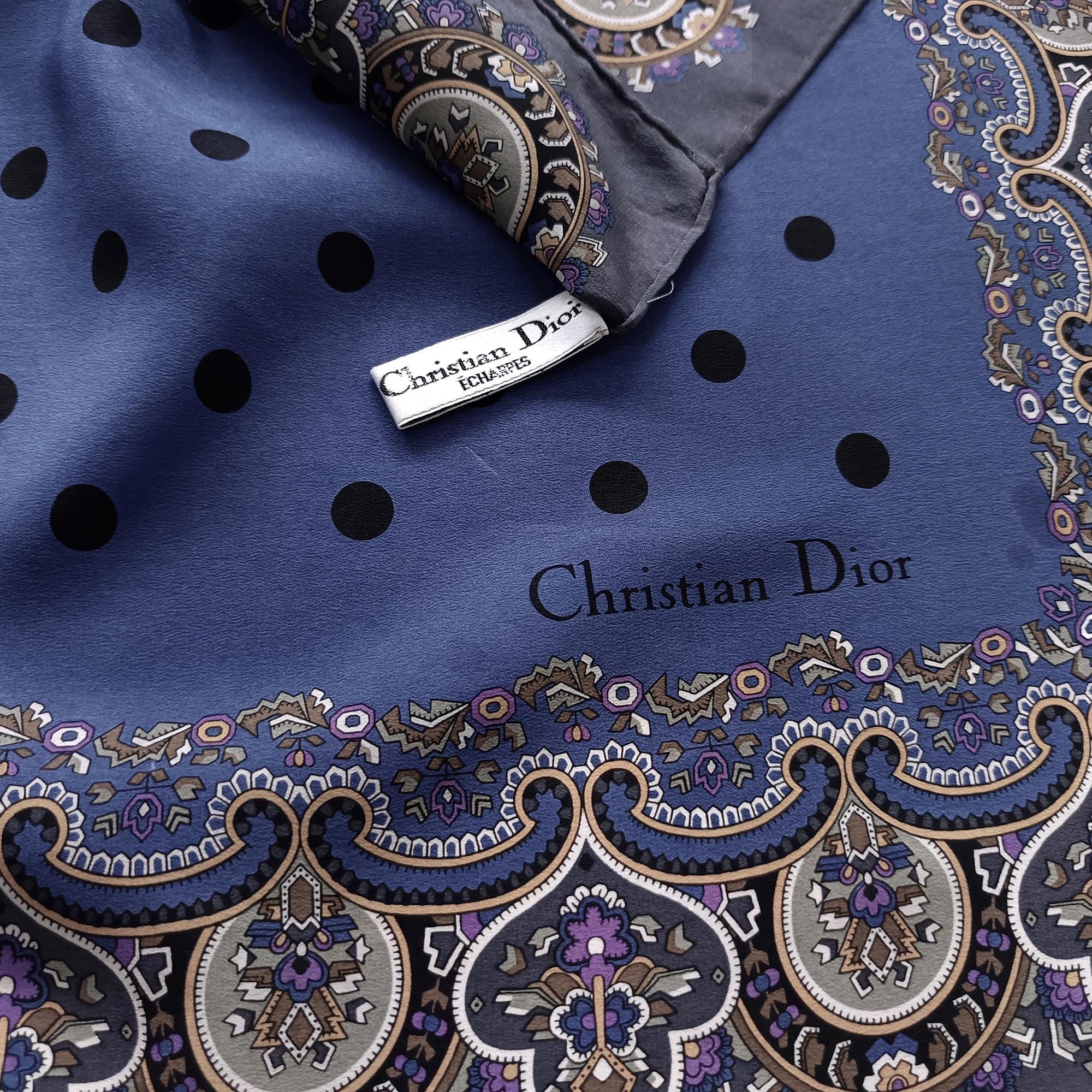 Christian Dior シルク ストール Echarpes Vintage Silk Scarf Dior - Etsy