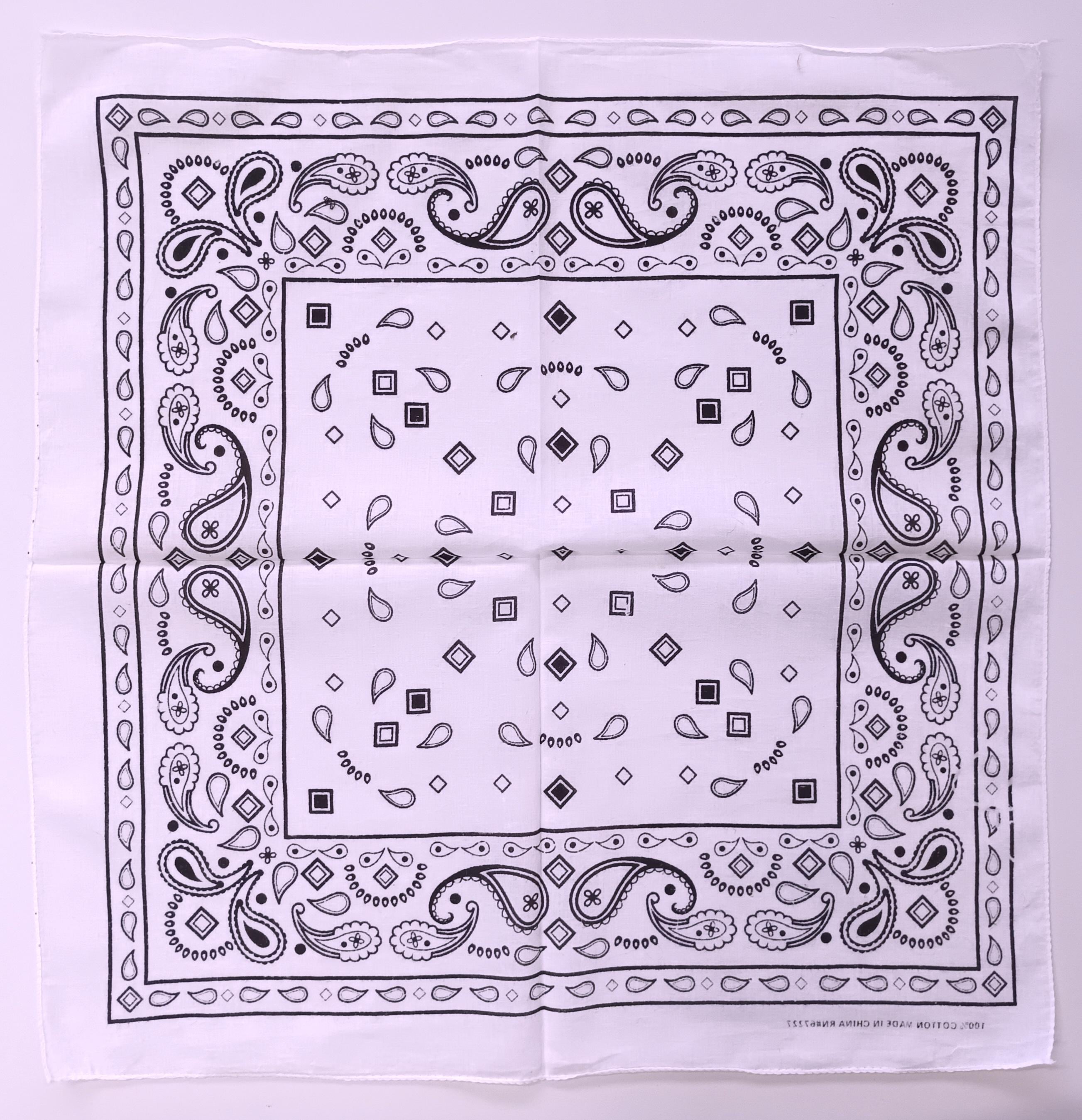 White Paisley Bandana, 21
