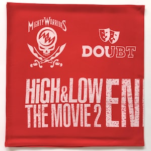 Movie Red Bandana, 20&quot; x 21&quot; inches, Movie Anime, Cotton, Skull Bandana, Holiday Gifts