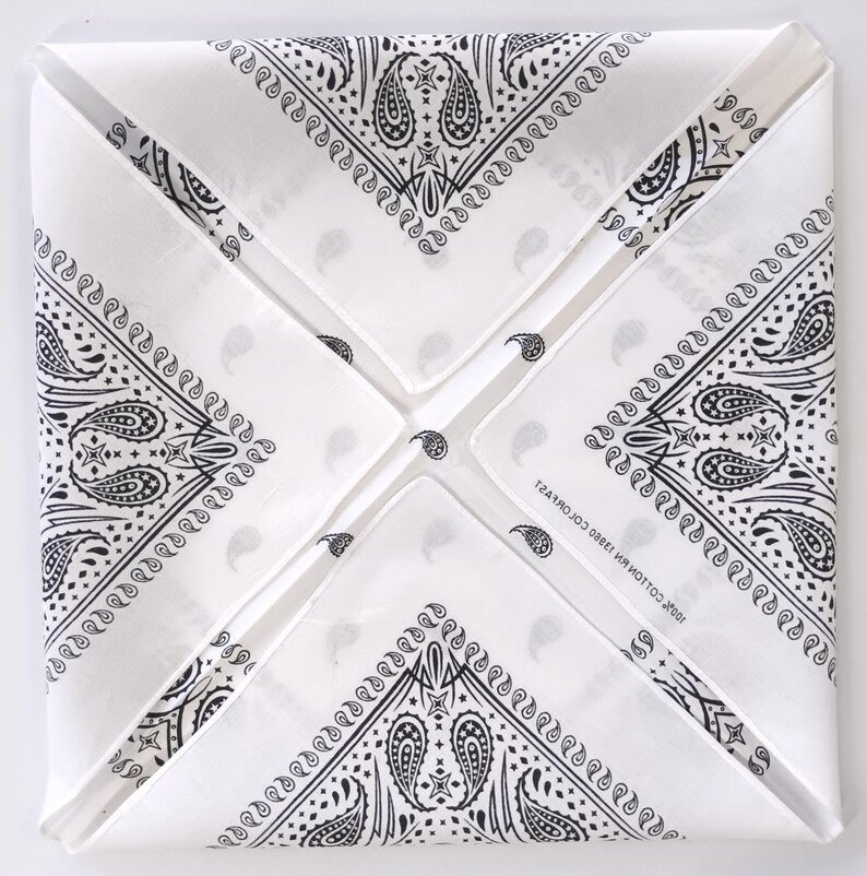 White Paisley Bandana, 21