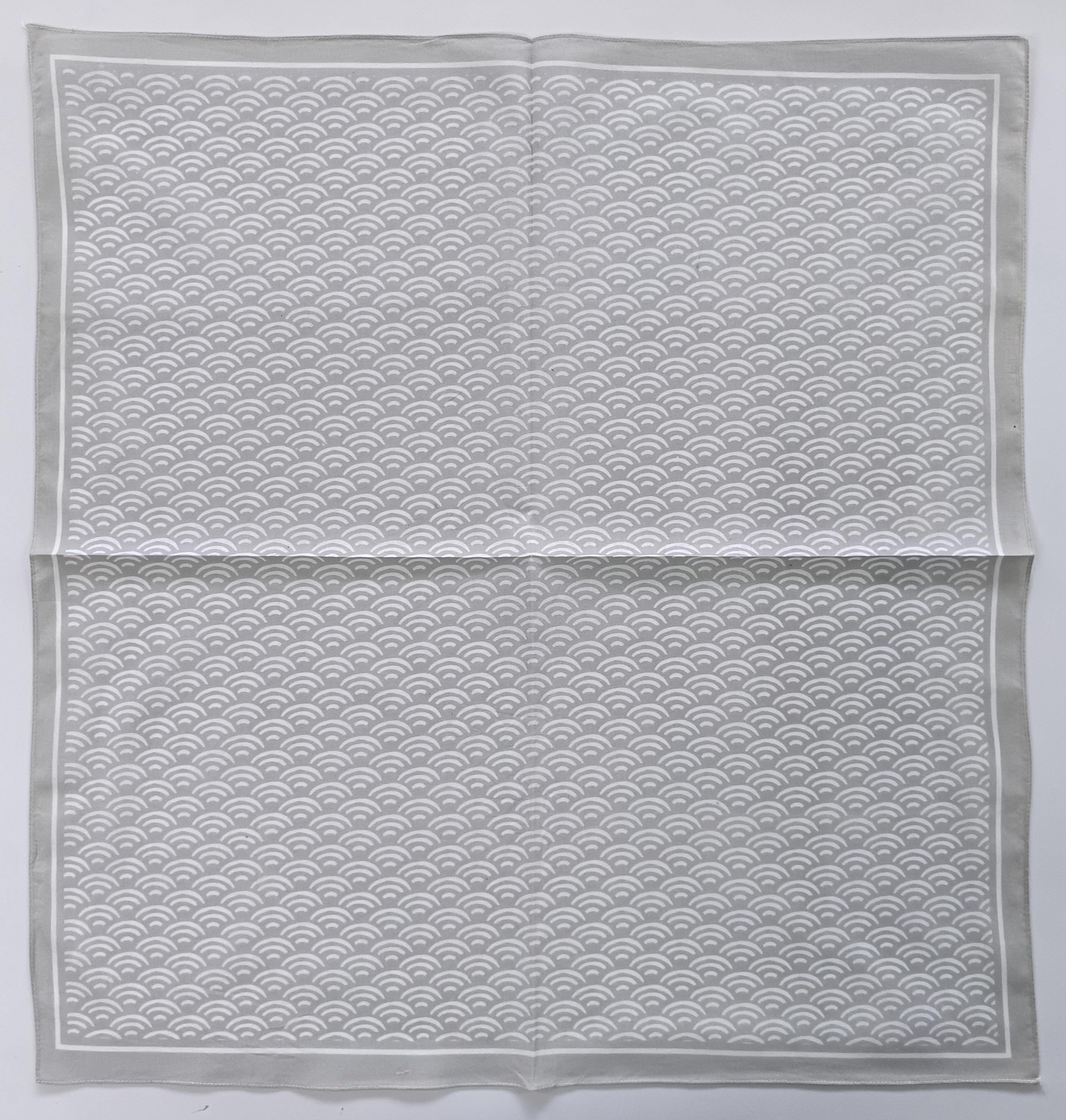 Classic Japanese Wave Pattern Bandana, 25