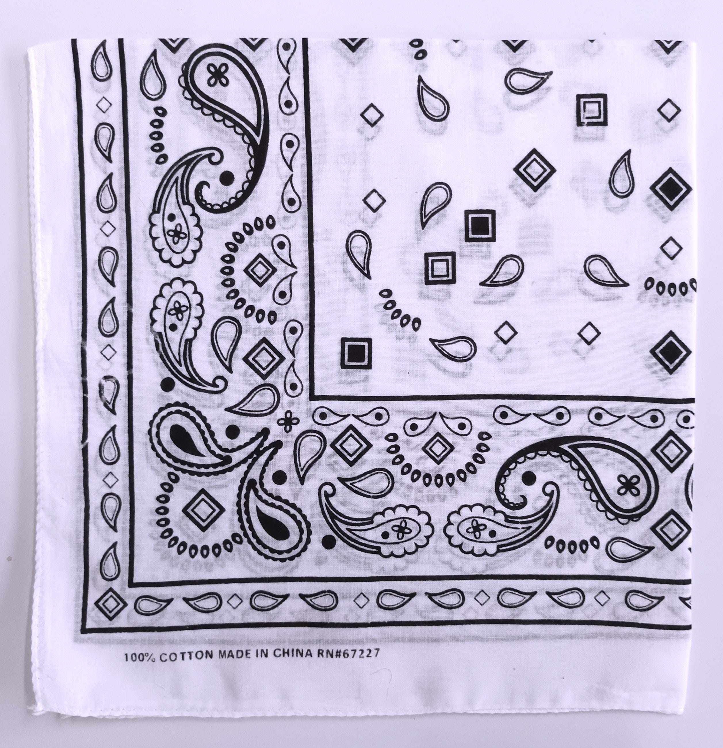 White Paisley Bandana, 21
