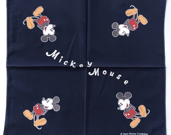 Vintage Walt Disney Company Bandana, 21" x 20,5" Zoll, klassische Mickey Mouse, Baumwolle, Urlaubsgeschenke