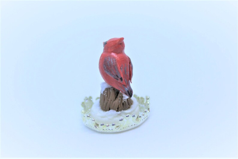 Cardinal Necklace Bird Necklace Cardinal Terrarium Necklace Cardinal Snow Globe Necklace Cardinal Pendant Polymer Clay Cardinal Bird Pendant