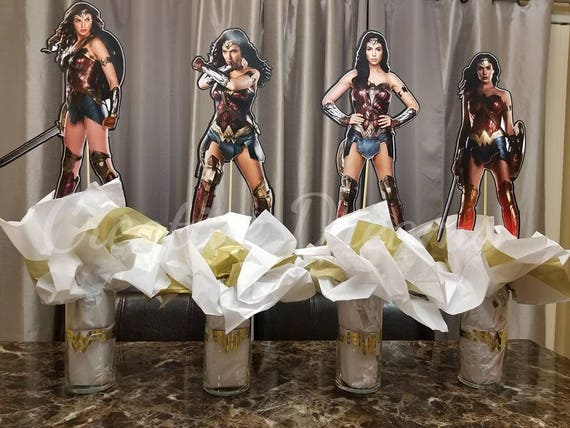 Wonder Woman Party Centerpieces Etsy
