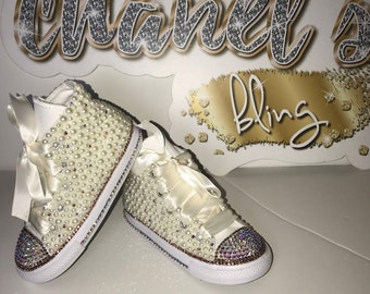 white with rose gold converse