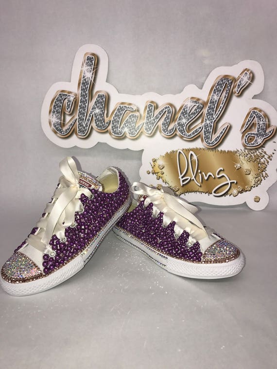 bling converse trainers