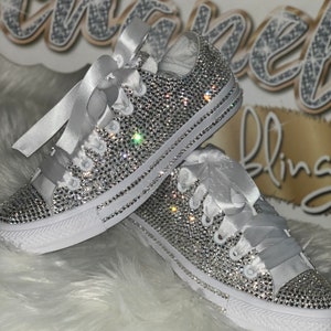 Converse WOMEN&#39;S All Clear Rhinestone Converse All Star Chuck Taylor Sneakers