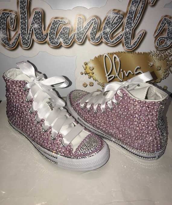 purple bling converse