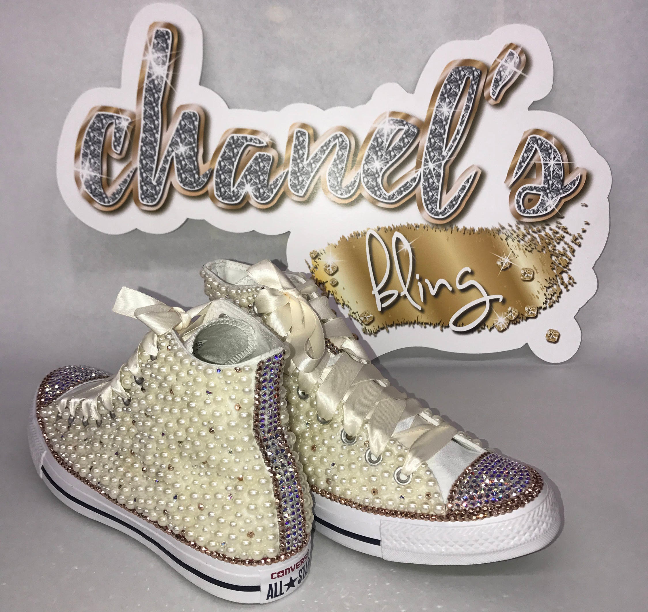 gold bling converse