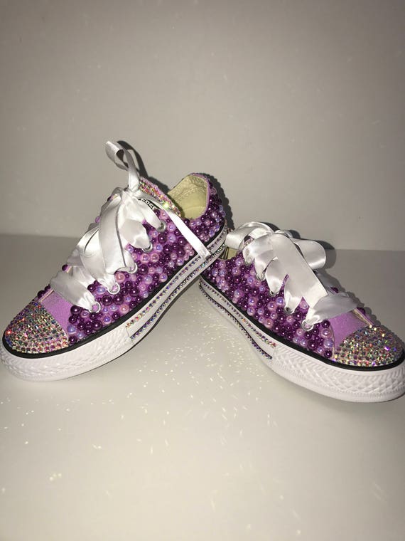 purple bling converse