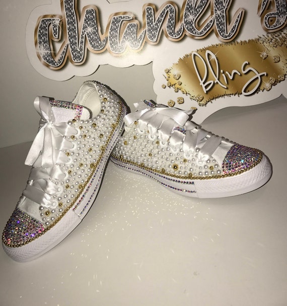 gold bling converse