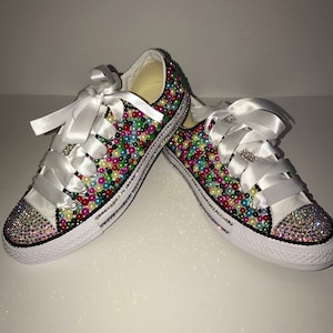 KIDS Colorful Remix Bling Converse All Star Chuck Taylor Sneakers Low Top