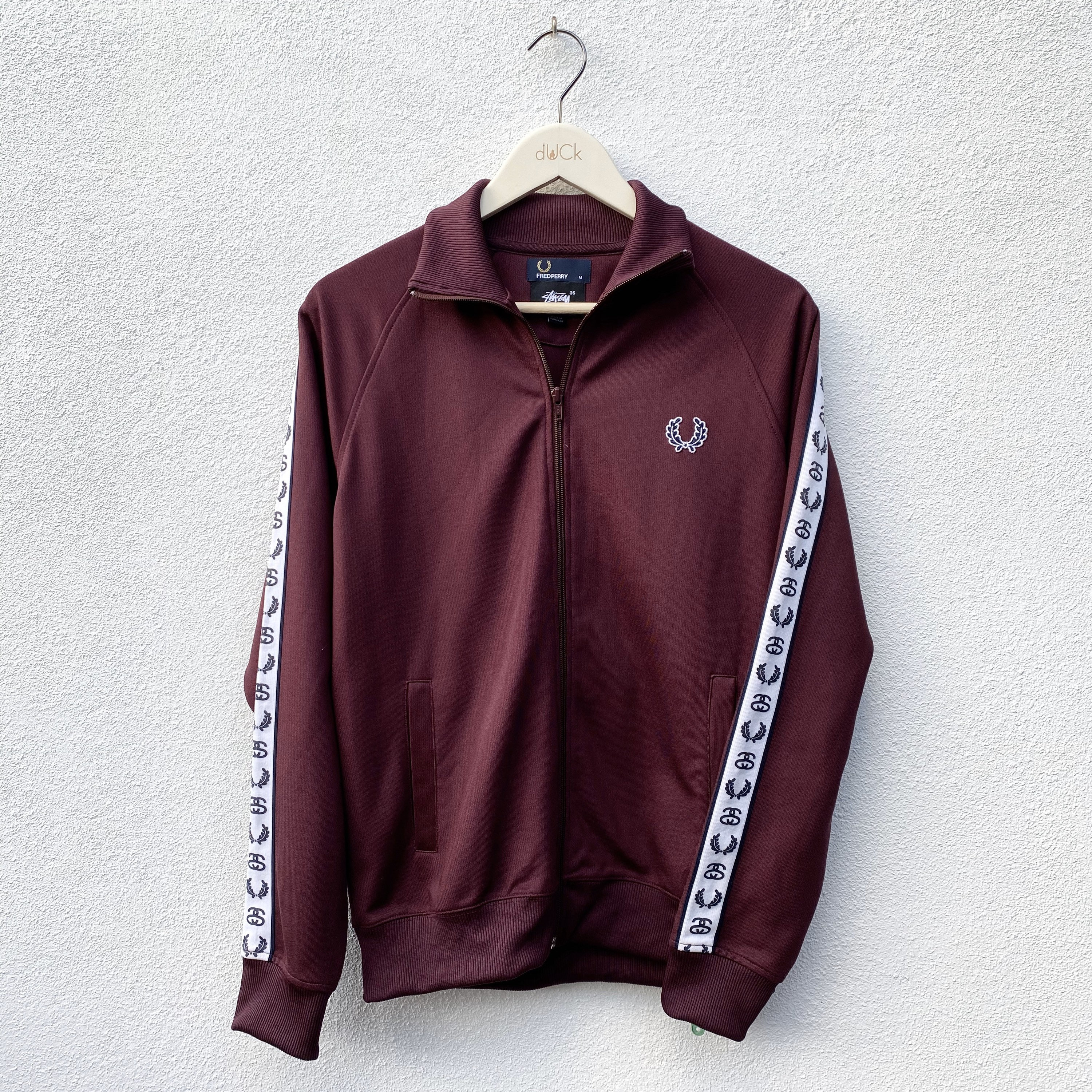 fred perry track top red
