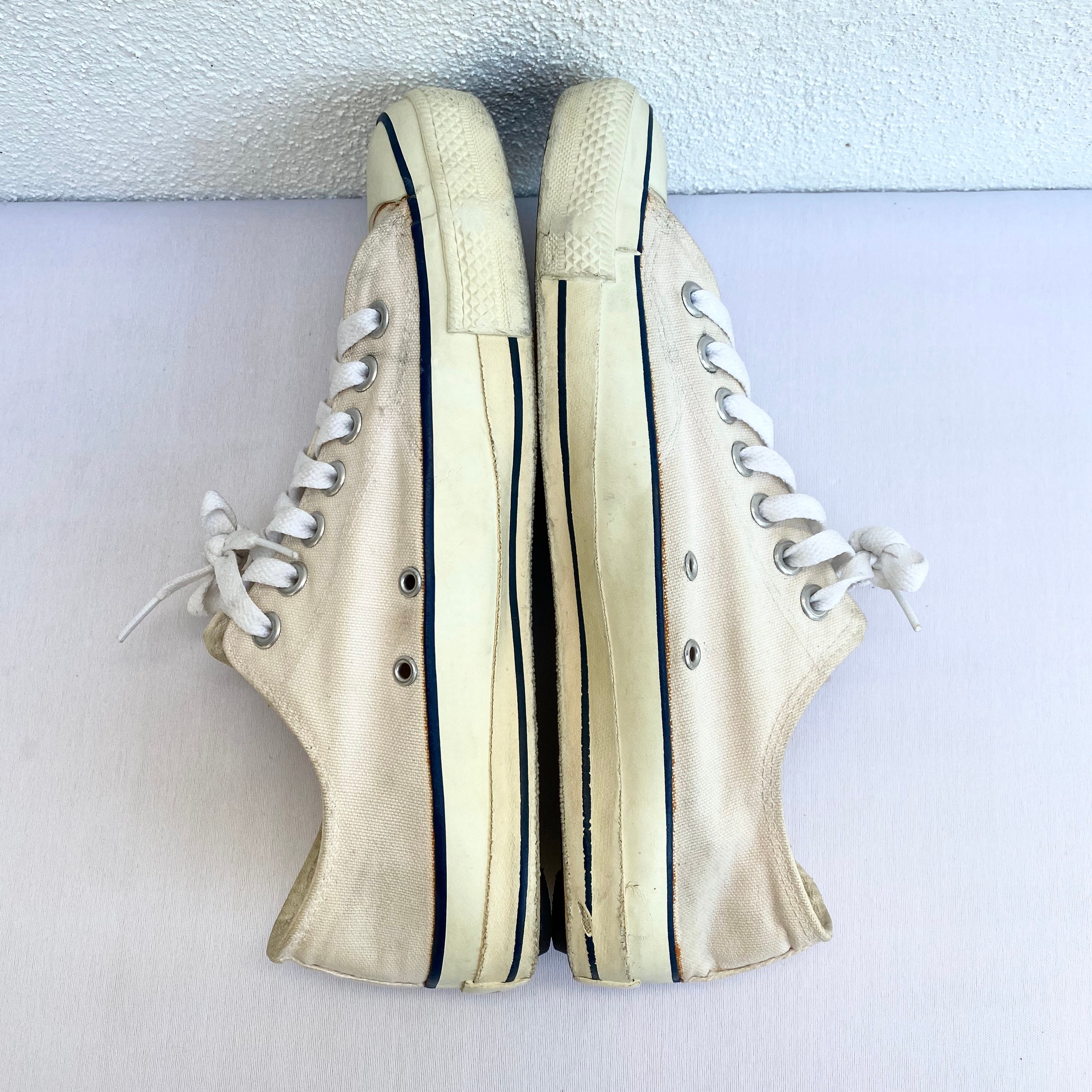 Vintage CONVERSE Low-Cut White/Pink Stitching EXTRA | Etsy