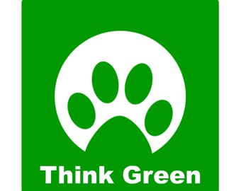 Think Green Logo Pattern Motto Slogan Printable Download
