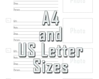 Wish List Printable Template for Scrapbooking Bullet journaling idea