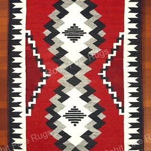 Zapotekischer Teppich, handgewebt im Navajo-Stil, 1,2 x 2 m, im Stil der amerikanischen Ureinwohner, zwei graue Hügel