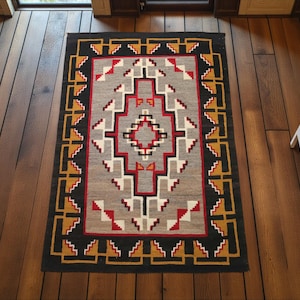 8x10 Ft Handwoven Beautiful Navajo Rug Southwestern Pattern Turkish Kilim Rug Home Decor Housewarming Large Area Rug Made to Order Free Ship