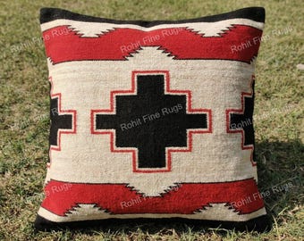 20 "x 20" Paar handgewebte Wolle Navajo Teppich Kissenbezug südwestlichen Muster Wohnkultur mexikanischen Kissenbezug Zwei graue Hügel Design Versandkostenfrei