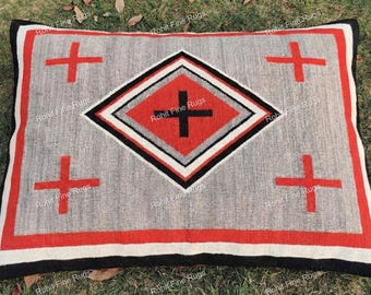 20 "x 28" (Paar) Handgewebter Navajo Teppich Kissenbezug, Kissenbezug im südwestlichen Stil, mexikanischer Kissenbezug, Valentinstagsgeschenk Kostenloser Versand