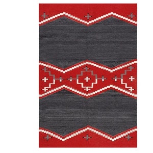 5x8 Ft North Eastern Design Handwoven Wool Navajo Rug Geometric Pattern Native Trible Rug Home Decor Large Area Housewarming Rug Turkish Rug