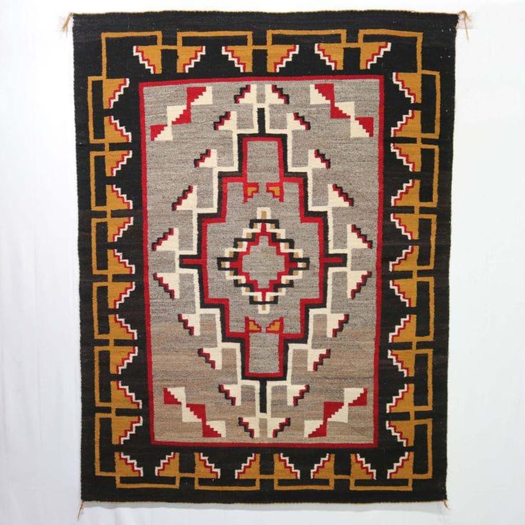 Western Inspired Beauty Handwoven Navajo Rug Size 8x10 Feet Geometric ...