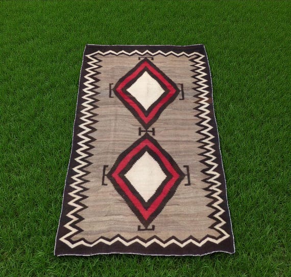 8x10 Handwoven Wool Navajo Rug Southwestern Pattern Native