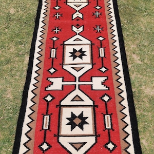 Handvävd ullmatta i anpassad storlek, Navajo-matta, sydvästlig mönster, indianstil, två grå kullar, mexikansk matta, lobby- eller bordsdekorationsmatta