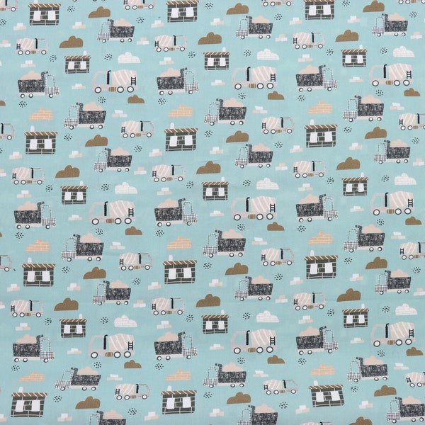 Cotton fabric vehicles by Stenzo | cotton fabric | woven fabric | Sold by the meter