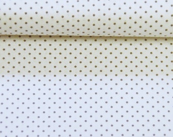 Fabric cotton poplin white gray dots cotton fabric woven goods by the meter