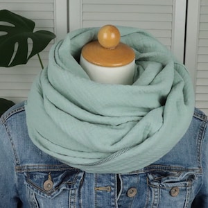 Muslin cloth various Sizes for women and children Scarf Scarf Spitting Cloth mint sage green Partner look Muslin mint Cloth