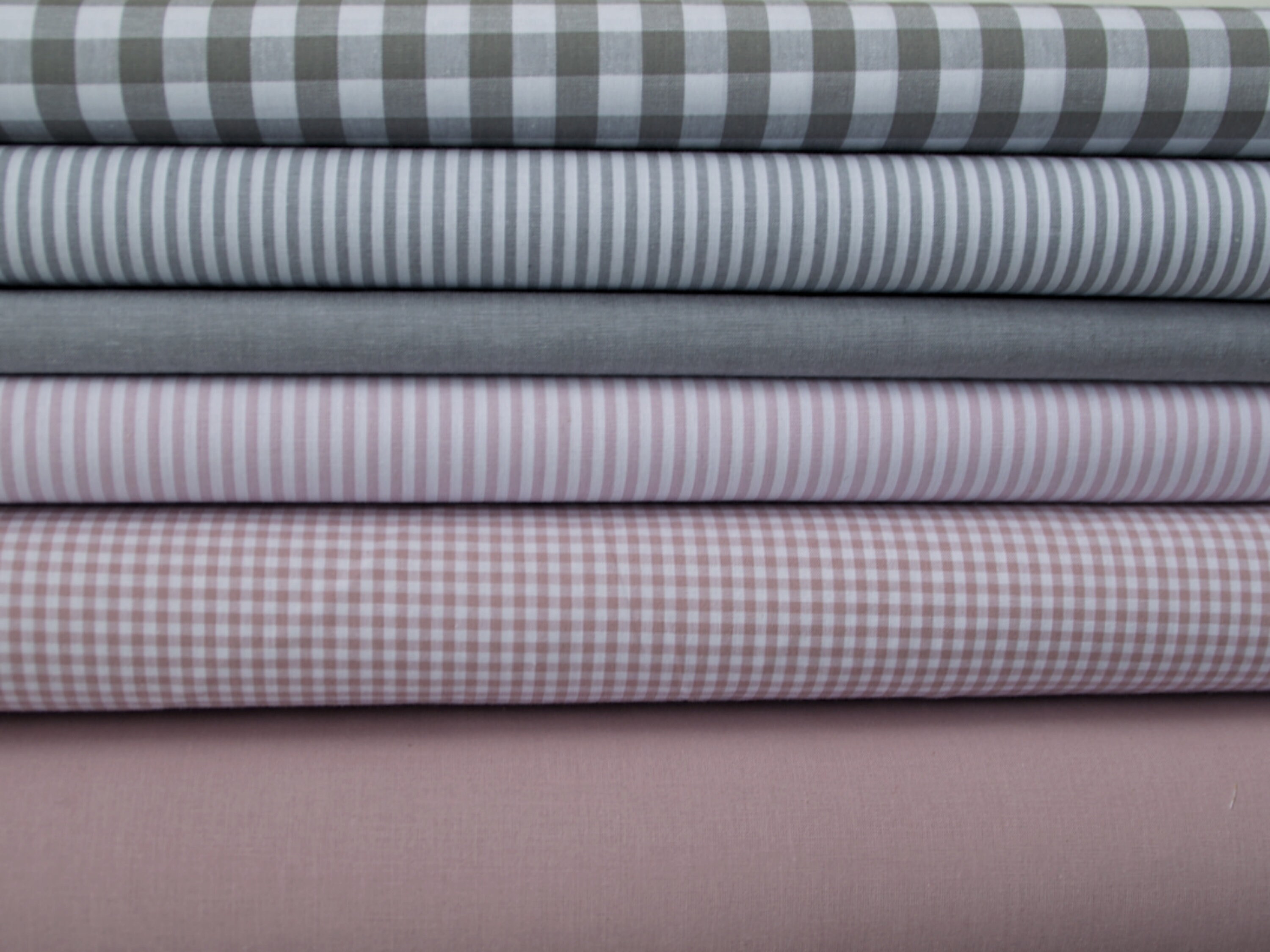 Fabric Pack of 6 Set Cotton Grey Old Pink/lilac Fabrics Cotton - Etsy