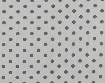 Cotton fabric white grey large dots cotton fabric Popeline weave