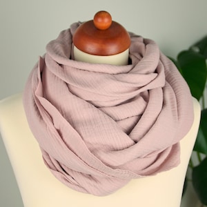Muslin cloth various Sizes for Women Scarf Scarf dust pink uni