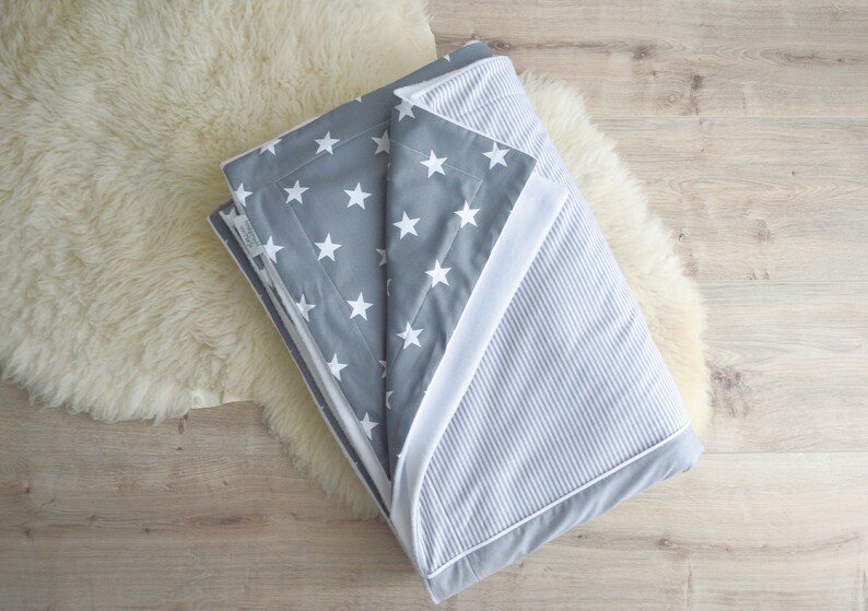 Cuddle blanket XXL living blanket grey personalised with name Etsy