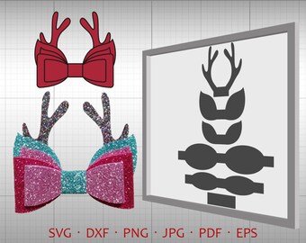 Silhouette Anchor Flag Bow SVG 3D Bow Cut File png Cut File diy Cricut DXF Template Leather Hair Accessories