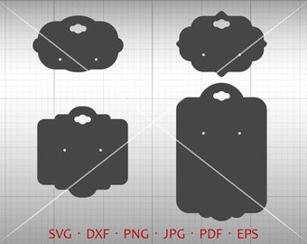 Download Free Square Earring Display Card Svg Earring Card Vector Dxf Etsy SVG Cut Files