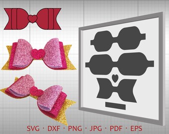 Hair bow svg | Etsy