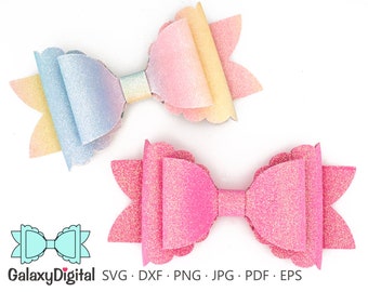 Download Free 4 Bow Template Svg Bundle Bow Template Svg Bow Hair Etsy SVG Cut Files