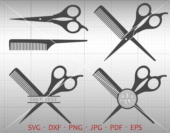 Download Barber Svg Hairdresser Monogram Frame Svg Hair Salon Barber Etsy