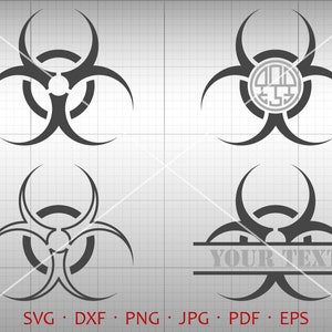 Virus Symbol SVG, Virus Monogram Frame , Virus Clipart Vector DXF Silhouette Cricut Cut File Commercial Use