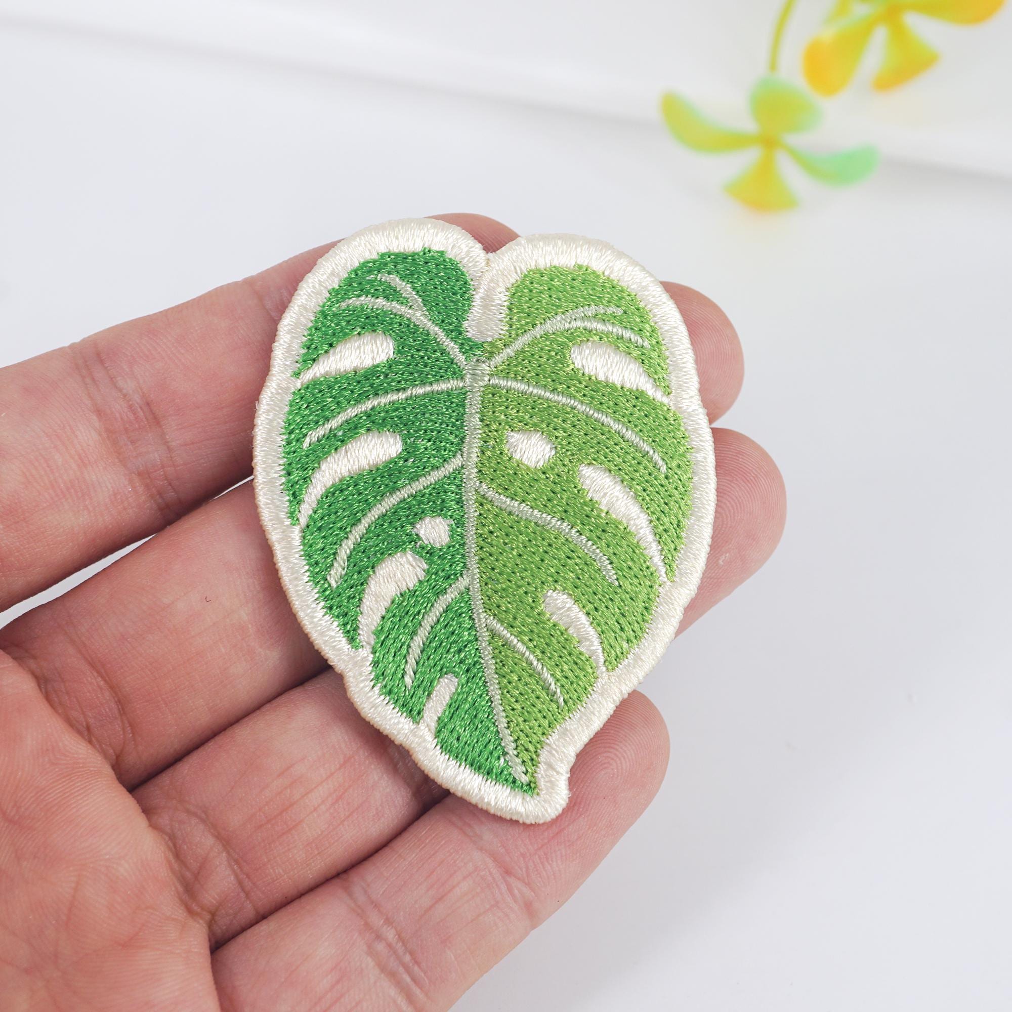 Tropical Leaf Iron on Patch, Monstera Deliciosa Embroidered Applique, Swiss  Cheese Plant, Trucker Hat Patch - Etsy